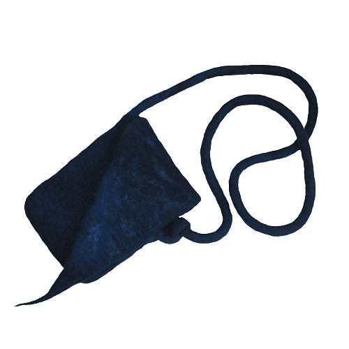 Gefilzte Tasche in blau aus Filz